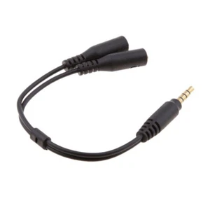 2,5 Mm 1 Stecker Auf Doppelbuchse 3,5 Mm AUX Audio Mic Splitter - Bild 1 von 12