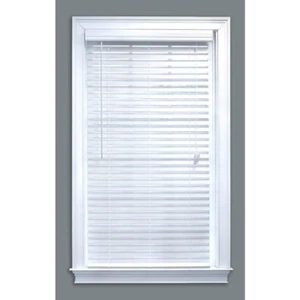 2-in White 592759 Faux Wood Blinds 29-in Actual 28.5" x 64" HOTT DEALS 592759 - Picture 1 of 10