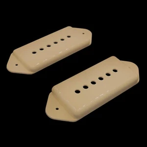 Lindy Fralin CREAM  P90 Dogear Pickup Covers - Short/Tall Pair - Picture 1 of 2