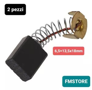 2pz Spazzole carboncini da 6,5x13,5x18mm trapano avvitatore levigatrice - Foto 1 di 2