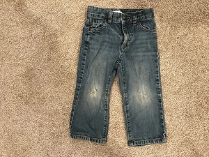 Pantalones de mezclilla azules de mezclilla Old Navy de ajuste regular para niños con residuos ajustables 24 m - Imagen 1 de 2