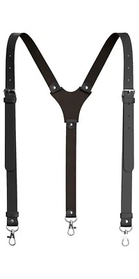 Genuine Leather Suspenders for Men Heavy Duty with Strong Clips - Image 1 of 4