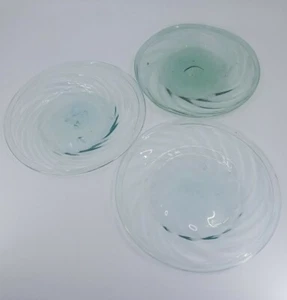 Set 3 Vintage mundgeblasene Kunst Glaswirbel 7,25" EUC  - Bild 1 von 6