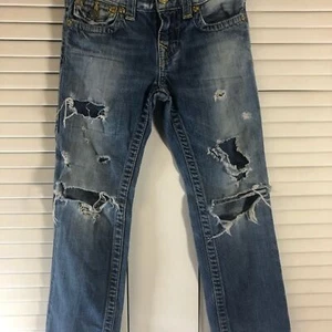 True religion size 6 ripped distressed blue jeans - Picture 1 of 7