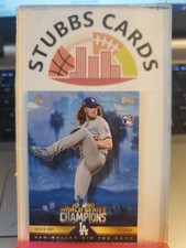 2020 Topps X Ben Baller #5 Dustin May RC Dodgers World Series Champions