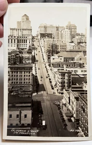 #P6 De colección California Street San Francisco CA FOTO Postal Vista aérea del cielo - Imagen 1 de 4
