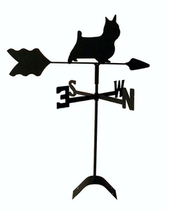 cairn terrier roof weathervane black wrought iron look made in usa TLS1052RM - Picture 1 of 2