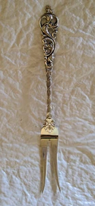 Vintage/Antique 830S Silver Olive/Pickle/Appetizer 2-Tine Fork 6.5" long - Picture 1 of 9