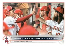 2022  Topps  #416 Dugout Congratulations CC, CL     Los Angeles Angels (c)