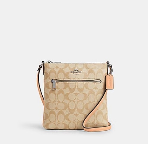 BORSA A TRACOLLA COACH MINI ROWAN FILE BAG NUOVA CON ETICHETTE IN TELA FIRMATA CS182 BORSETTA