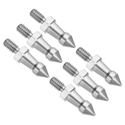 UXCELL Spike treppiede filettato 1/4 pollice, confezione da 6 adattatori per montaggio fotocamera stile 2, argento