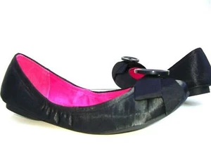 Kensie Mädchen Damen Candy Ballerinas schwarz Taft/Satin Größe 6 M - Bild 1 von 5