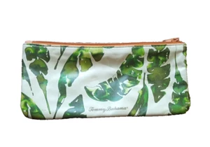 Tommy Bahama Travel Pouch Bag Makeup Pencil Case Palm Leaves - Picture 1 of 8