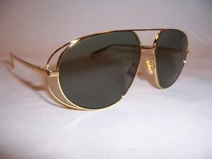 NEW BOTTEGA VENETA SUNGLASSES BV 1344S 001 GOLD/GREEN 61MM AUTHENTIC 1344 - Picture 1 of 8