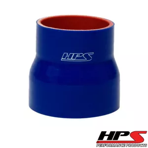 HPS 1.5" > 1.75" ID x 3" Long Reinforced Silicone Reducer Coupler Hose Blue - Imagen 1 de 2