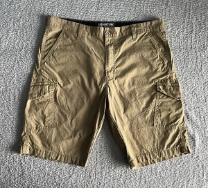 Levi’s Signature Cargo Shorts Men’s Sz 38 Brown Stretch Pockets *Flaw - Picture 1 of 15