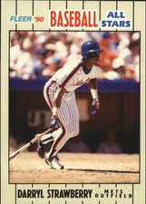 1990 Fleer Baseball All-Stars New York Mets Baseball Card #37 Darryl Strawberry