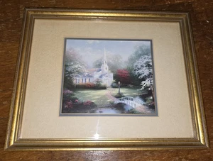 Thomas Kinkade "Hometown Chapel" Druck mit Echtheitszertifikat. Gerahmt. - Bild 1 von 4