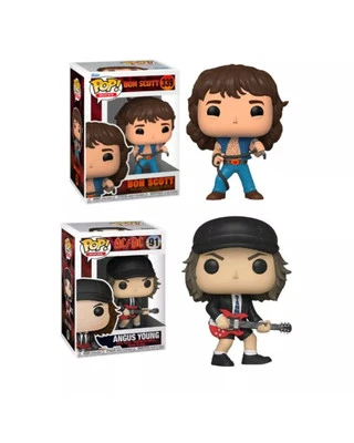 2 Set AC/DC - Bon Scott + Angus Young Pop! Vinyl Figures - image 1 of 4