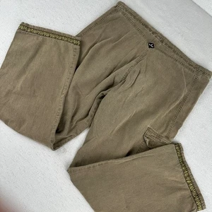 Vintage prAna Pants Womens Small Green Baggy Drawstring Hippie Cargo Bareback - Picture 1 of 19