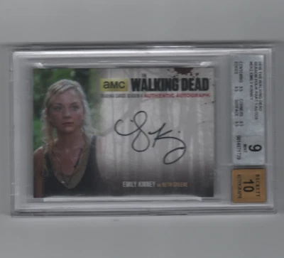 WALKING DEAD SEASON 4.1 EMILY KINNEY/BETH GREENE AUTOGRAPH CARD  GRADED 9/10!! - Image 1 of 4