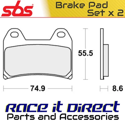 Pastilhas de freio para DUCATI 1100 HYPERMOTARD EVO SP 2012 dianteiro duplo carbono RR SBS - Imagem 1 de 4