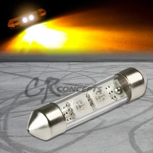 LÁMPARA BOMBILLA INTERIOR CÚPULA LED DE ALTA POTENCIA ÁMBAR 39MM 5050 5055 2 SMD 12V - Imagen 1 de 1