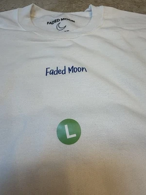 Совершенно новый с Ярлыками Faded Moon женщин белый большой толстовка с длинным рукавом пуловер - Изображение 1 из 4