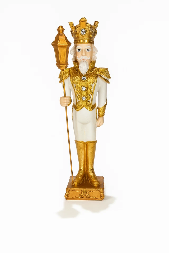 Luxus Nussknacker 38cm Weiß-Gold  - Bild 1 von 1