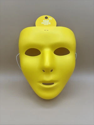 Blank Mask - Yellow - Plastic - Costume Accessory - One Size - Image 1 of 4