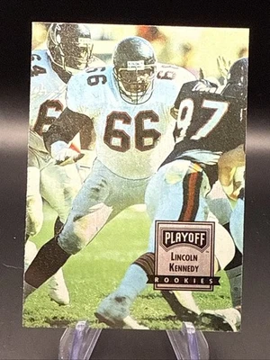 1993 Playoff Contenders - Lincoln Kennedy #144 (RC) - Image 1 of 2