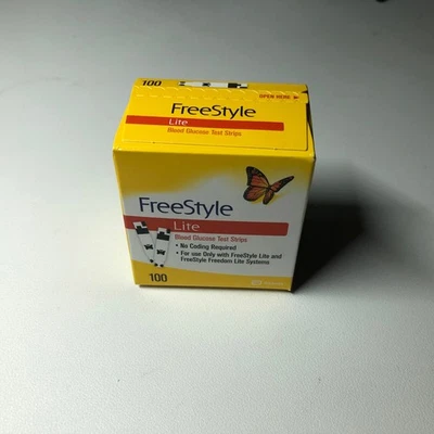 100 tiras reactivas de glucosa en sangre Free Style Lite EXP 05/31/2027 Foto 1 de 2