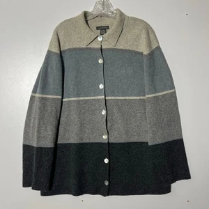 Pandemonium Cardigan Sweater Lambswool Angora Rabbit Fur Button Up Women’s XL - Picture 1 of 7