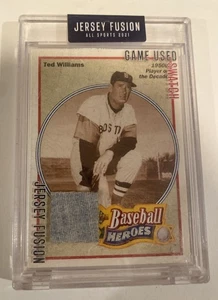Camiseta Fusion Ted Williams 2021 juego usado muestra reliquia béisbol héroes E883 - Imagen 1 de 2