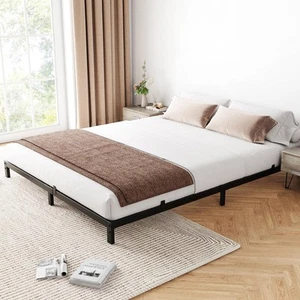 6 Inch Queen Bed Frame, Low Profile Queen Metal Platform Bed Frame Support Ma... - Picture 1 of 7