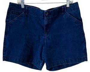 Lee Women's Mid Rise Fit Shorts Size 16M Blue 38x6 - Picture 1 of 10