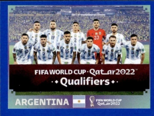 Panini 2022 FIFA World Cup Qatar Argentina Blue Parallel Sticker Messi ARG1 - Picture 1 of 1