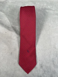 Christian Dior Tie Soft Silk Red w/ Blue Dots Mens Tie 54 x 3 - Picture 1 of 5