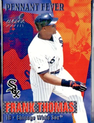 1999 PACIFIC AURORA PENNANT FEVER SILVER BLANK SERIAL #7 FRANK THOMAS RARE /2 - Image 1 of 2