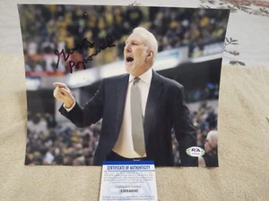 GREGG POPOVICH SIGNED PHOTO, 8X10 PSA COA - Picture 1 of 3