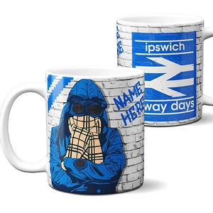 Personalised Ipswich Mug Football Fan Cup Retro Ultra Firm Crew Dad Gift FCW32A