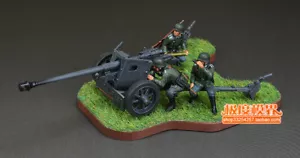 Hand Made 1/72 WWII German PAK-40 Anti-tank Gun Painted Model - Picture 1 of 4