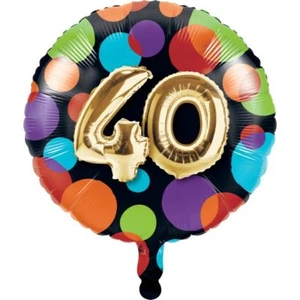 Gold Balloon Birthday 40th Birthday Foil Balloon 18" 40 Party Decoration - Picture 1 of 1