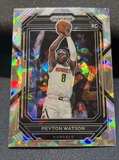 Peyton Watson 2022 Prizm Denver Nuggets #259 RC Silver Cracked Ice