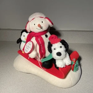 Hallmark “Snow What Fun Sledders” Plush With Sound & Movement 2007 New - Picture 1 of 9