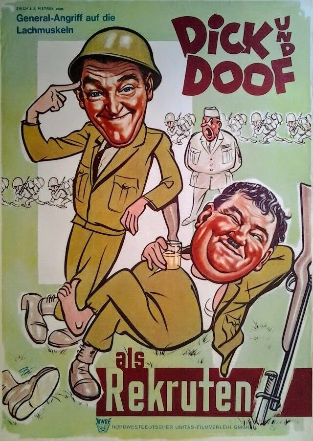 Laurel & Hardy: Dick und Doof als Rekruten | orig. Filmplakat A1 gerollt - Bild 1 von 1