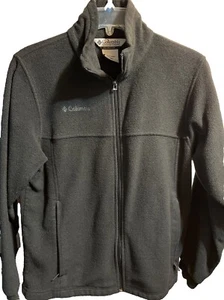 Columbia Fleece Jacket Youth Large 14/16 Black Full Zip Outdoors Hiking Camping - Picture 1 of 11