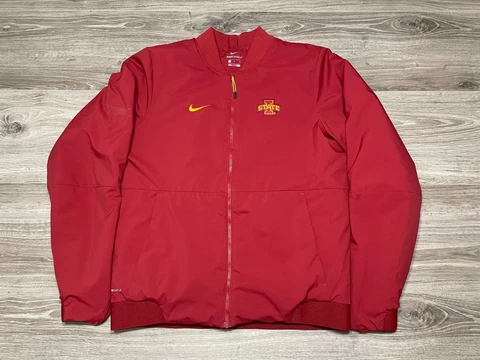 NIKE IOWA STATE CYCLONES NIKESHIELD FULL ZIP COLLEGE JACKET MEN'S SIZE M RED Cover