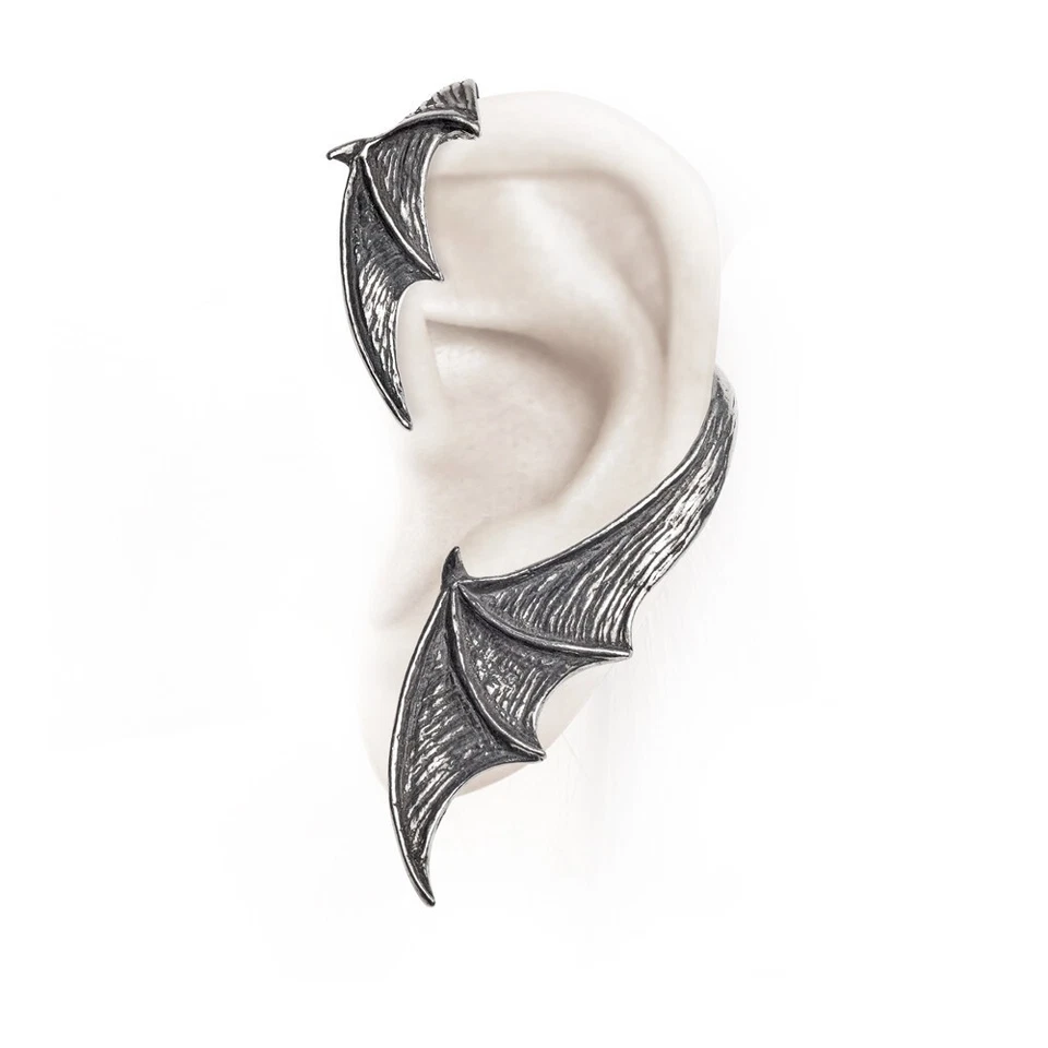 a Night With Goethe Bat Wing Left Earwrap Earring Wrap Alchemy Gothic E376