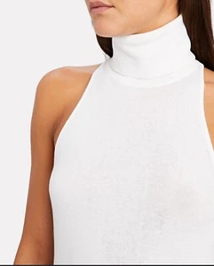 A.L.C Paltrow Turtleneck Sleeveless Racerback Tank, White Sz-S - Picture 1 of 5